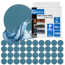 Geko Водонепроницаемый шлифовальный диск 125mm G78466, P2000, 50 шт, без перфорации
