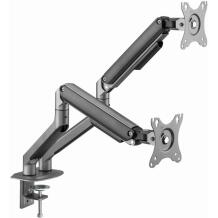 Gembird LCD monitori kinnituskäsi MA-DA2-05, 17-32 tolli, 2 monitori, 18 kg, VESA 100 x 100 mm, hall