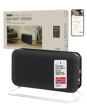 1200 W konvektsioonsoojendi WiFi juhtimisega terasest esipaneeliga ja LED ekraaniga must CO1200WIFI3BLACK GEN3 Mill