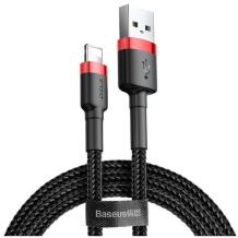 Baseus Cafule USB Lightning kabelis CALKLF-C19, 1,5A, 2m, Apple Lightning, USB, nailono pintas, aliuminio jungtis