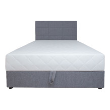 Kontinentālā gulta LEIKO 120x200cm, pelēka 78082