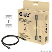 Club3D док-станция CAC-1570 USB-C к USB-C 1.2м черный, 80Gbps, 240W, 4K540Hz, 2 x USB4 Type-C® Male