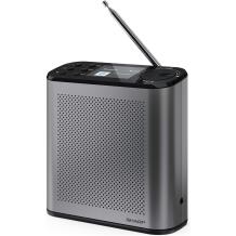 Sharp OSAKA Kandes digitaalne raadio DR-P530(GY), 5V, 120 eelnevalt seadistatud jaama, Bluetooth, USB port, laaditav aku