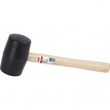 Молоток резиновый, черный, с деревянной ручкой 700г Kreator