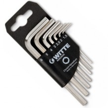 Seškanšu atslēgu k-ts CR-V, niķelēts, 1.5-6.0mm,(7gab.)WITTE