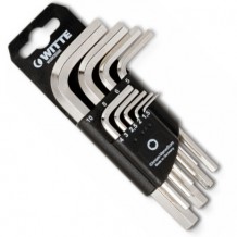Seškanšu atslēgu k-ts CR-V, niķelēts, 1.5-10mm,(9gab.)WITTE