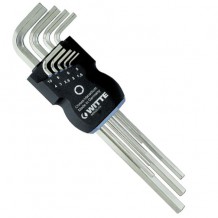 Seškanšu atslēgu garo k-ts CR-V, niķelēts, (9gab.)WITTE