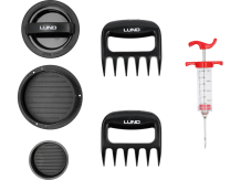 Gaļas sagatavošanas komplekts, LUND, 99830, 3 daļas, universāli piederumi grilēšanai, cepšanai un kūpināšanai.