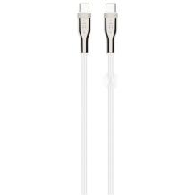 Fixed Kootud kaabel FIXDB-CC12-WH, 1.2m, 100W, USB-C, 480 Mbps, metallühendused