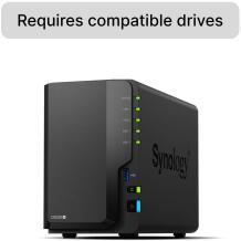 Synology NAS хранилище DS225+, 2 ГБ памяти, 2 отсека, 3.5" SATA HDD, 2.5" SATA SSD