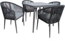 Dārza mēbeļu komplekts ECCO galds un 4 krēsli, K211882, HOME4YOU