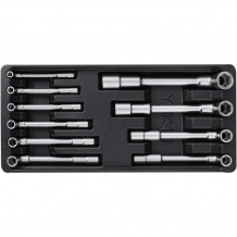 L-kujuline võtmete komplekt (10tk.) Tööriistakapile YT-55456 YATO