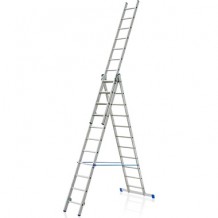 Трехсекционная лестница VHR PRO 3x15 ступеней, алюминий, 9,45м ELKOP