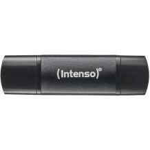 Intenso USB mälupulk 3544490, 64 GB, USB 3.2 Gen 1, lugemise kiirus 70 MB/s, must, alumiinium, OTG ühilduv