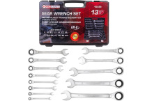 Kombinēto sprūdrata atslēgu komplekts 13 gab., FORCEKRAFT, FK-10339, 8-32 mm, hromovanādija tērauds