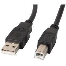Lanberg USB kaabel 2.0 AM-BM CA-USBA-10CC-0050-BK, 5 m, must, USB A isane, USB B isane, 480 Mbit/s