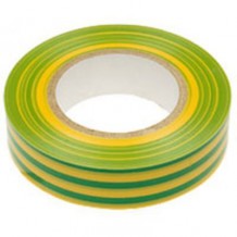 Izolācijas lente 15mmx10m, dzeltena/zaļa