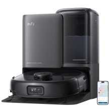 Viedais robots putekļsūcējs ar mazgāšanas funkciju 20000 Pa līdz 180 min 3L putekļu ietilpība melns Omni E25 T2353G11 Eufy