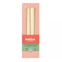 Galda sveces Bolsius 37356920 245/24mm bēšas 4gab