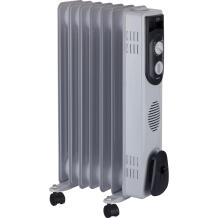 Jata Õli elektriline kütteseade R107, 1500 W, 600 W, 230 V, 3 võimsustaset, 7 toru, hall, siseruumides, pööratav juhtimisseade