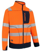 Hi-vis flīsa jaka FL02,  oranža/tumši zila, XL, Pesso, FL02O-XL, CL2