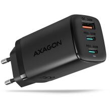 Axagon настенный зарядное устройство ACU-DPQ65 65W, 3x выход (USB-A + два USB-C), PD3.0/QC4+/PPS/Apple