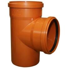 Instalplast PVC ārdarbu kanalizācijas trejgabals 7700732, 160x160mm, 90mm, pH 2-12, līdz +40°C, oranži brūna, ciets PVC-U