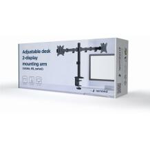 Gembird LCD monitori kinnituse käsi MA-D2-01, maksimaalne kandevõime 18 kg, minimaalne ekraani suurus 43.2 cm