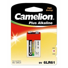Baterijas 9V 6LR61 ar alkalīna tehnoloģiju 1 gabals 6LF22 BP1 11000122 Camelion