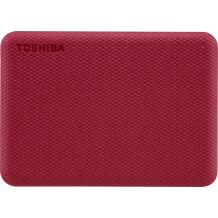 Toshiba Kõvaketas Canvio Advance HDTCA20ER3AA, 2000 GB, 2.5", USB 3.2 Gen1, punane, parooli autentimine, automaatne varundamine