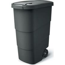 Prosperplast Atliekų konteineris 7463308, 90 l, 583 mm, 394 mm, 783 mm, juodas, plastikas, su dangčiu