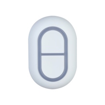 Dahua ARD822-W2-868 wireless panic button dual-button 868 MHz two-way RF communication IP54 LED status indicators accidental press prevention battery level display white