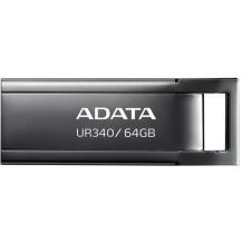 Adata USB atmintinė AROY-UR340-64GBK 64 GB, USB 3.2 Gen 2, skaitymo greitis 100 MB/s, juoda, metalinis korpusas