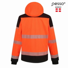 Hi-vis softshell jacket Palermo, 8000 mm, 5000 g/m²/24 h, PESSO, PALERMOOM, orange/black, M