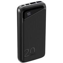 Navitel Power Bank PWR20 MX Black, 20000mAh, 3.7V, 74Wh, 2 USB-A porti, kahepoolsed USB-C port