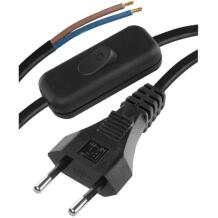 Emos Maitinimo laidas KF-H1/S051E4 S09273, 3 m, 2 x 0,75 mm2, juodas, PVC, jungiklis