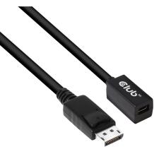 Club3D кабель-удлинитель DisplayPort CAC-1120 1м 8K60Hz DSC 1.2 HBR3 HDR, Mini DisplayPort F, DisplayPort M