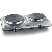 Severin Mini pliit DK 1014, 2500 W, 2 tsooni, 15 cm, 18 cm, Roostevaba teras, Pööratav