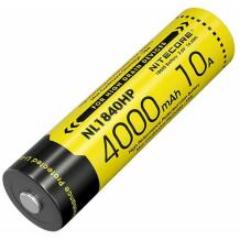 Nitecore Перезаряжаемые батареи NC-NL1840HP, 4000 мАч, 3.6 В, Li-Ion (18650), 10 А, IPX6, 24 месяца гарантии