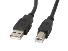 USB 2.0 kabelis USB A → USB B 1.8 m CA USBA 11CC 0018 BK Juodas Lanberg