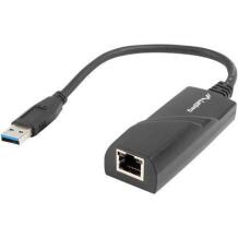 Lanberg Võrgukaart NC-1000-01, 1xRJ45 1GB, USB 3.0, RTL8153, 1000 Mb/s, WoL, Plug and Play
