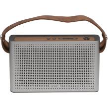 Denver Bluetooth kõlar BTS-200 -, 10 W, 60 dB, 45 dB, 60 - 20000 Hz, Traadita, Bluetooth 10 m, USB, AUX, Pruun, Hõbe, Nahk, Metall
