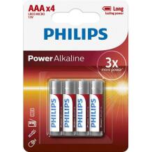 Philips Батарея AAA 3840012, 1,5 В, 4 шт., Щелочная, Одноразовая, 0,044 кг