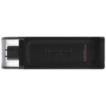 Kingston USB Mälupulk DataTraveler 70 DT70/128GB, 128 GB, USB Type-C, must, USB 3.2 Gen 1, 1000 MB/s, 900 MB/s