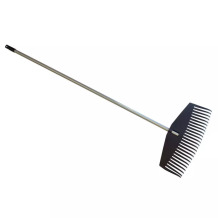 Leaf Rake with handle black 50cm 24801040 Sauber