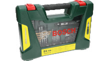 Urbšanas un skrūvēšanas komplekts, TiN pārklājums, 91 gab., ar sprūdratu un magnētu, 2607017195, BOSCH