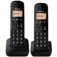 Panasonic Telefons KX-TGB612 Dect Duo, melns, 50 kontaktu, 18h sarunu laiks, 200h gaidīšanas laiks, DECT