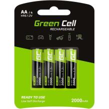 Green Cell Įkraunamo Baterija GR02, 4x AA, 1.2 V, 2000 mAh, Ni-MH, be įkroviklio