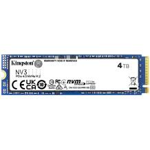 Kingston SSD NV3 SNV3S/4000G, 4000 GB, M.2 2280, PCIe 4.0 x4 NVMe, 6000 MB/s, 5000 MB/s, 3D NAND tehnoloogia