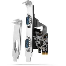 Axagon Адаптер PCEA-S2N 2x RS-232 250 кBd PCIe 5 Gbit/s, XON/XOFF, 256 B FIFO, черный, CE, RoHS